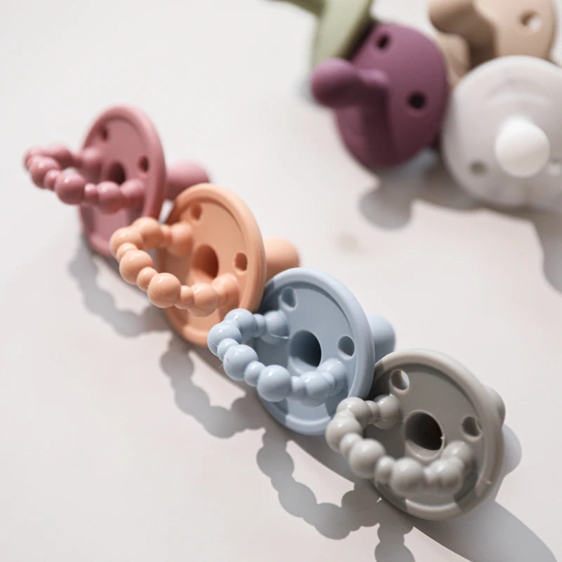 Baby Silicone Pacifier Soft BPA Free Soother Infant Dummy Nipple Newborn Baby Teether Toy Teething Nursing Pacifier Chain Pendan