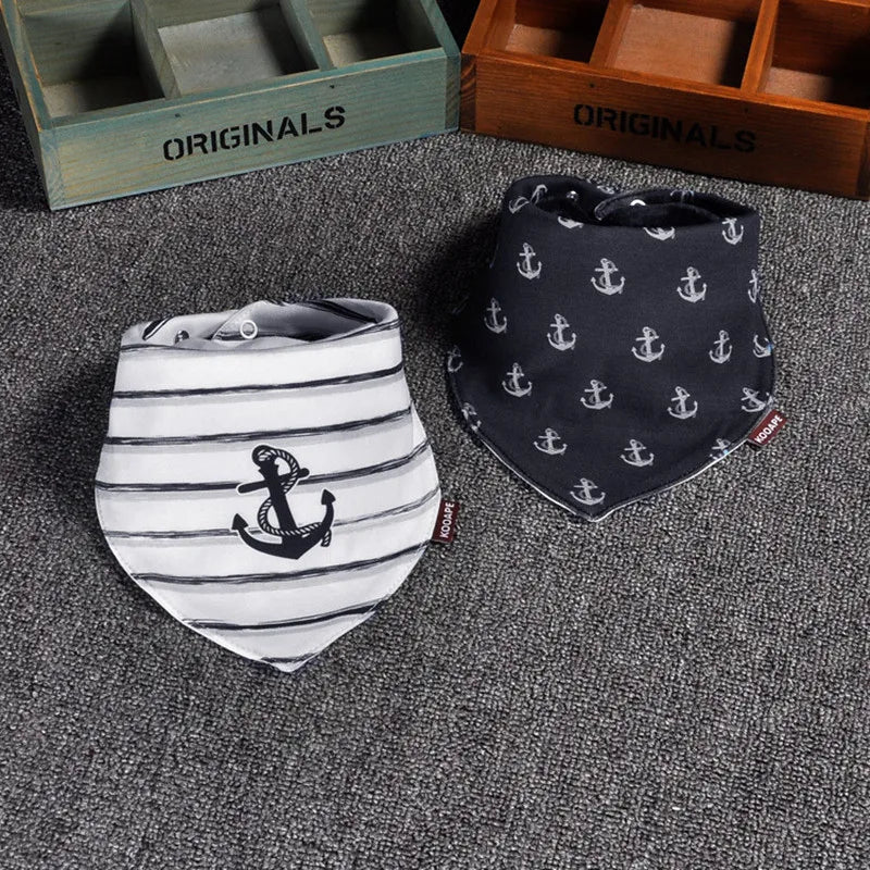Hot sale 2 Pcs/lot Baby Bibs Bandana Cotton Double Layers Drool Bib Child Boys &Girls Triangle Bibs Bandana Infant Towel DS19