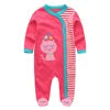 Wholesale High Quality Baby Romper Custom Print Baby Romper Unisex  Long-sleeve Romper Baby Clothes Set 100%cotton