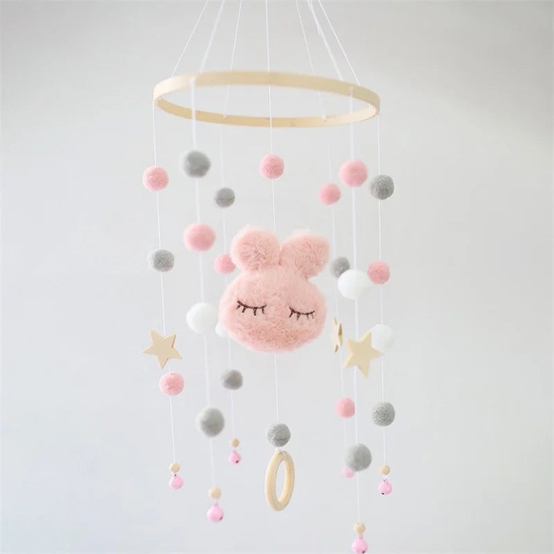 Baby Mobile Rattles Toys 0-12 Months for Baby Newborn Crib Bed Bell Toddler Rattles Carousel for Cots Kids Musical Toy Gift