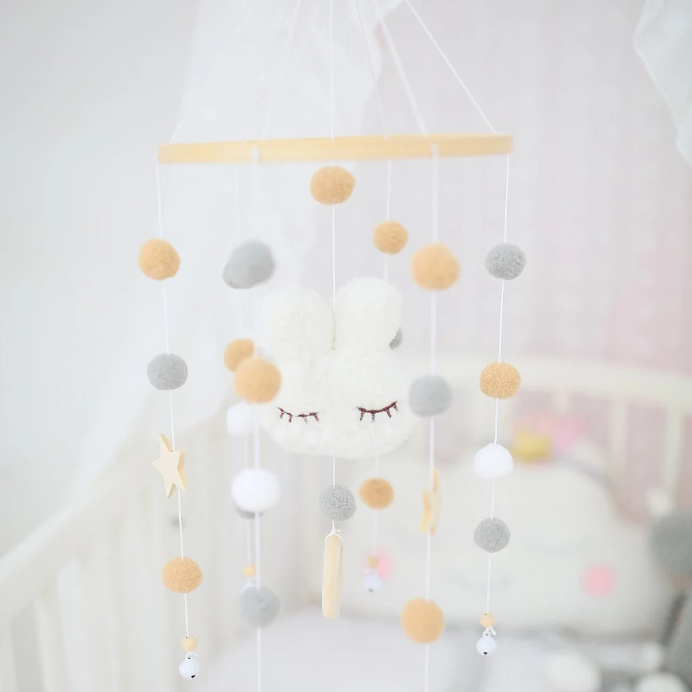 Baby Mobile Rattles Toys 0-12 Months for Baby Newborn Crib Bed Bell Toddler Rattles Carousel for Cots Kids Musical Toy Gift