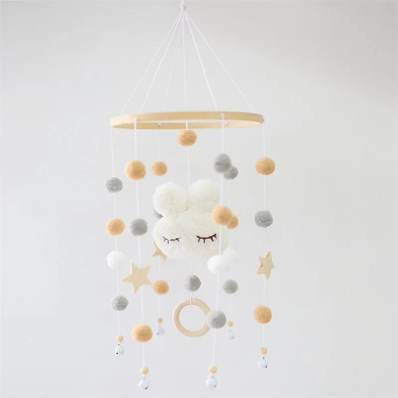 Baby Mobile Rattles Toys 0-12 Months for Baby Newborn Crib Bed Bell Toddler Rattles Carousel for Cots Kids Musical Toy Gift