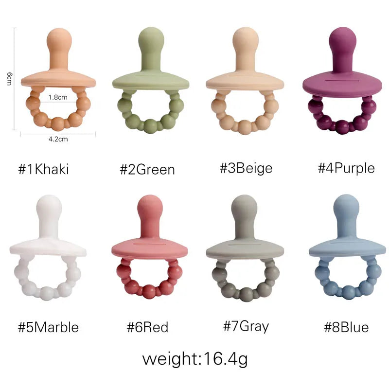 Baby Silicone Pacifier Soft BPA Free Soother Infant Dummy Nipple Newborn Baby Teether Toy Teething Nursing Pacifier Chain Pendan