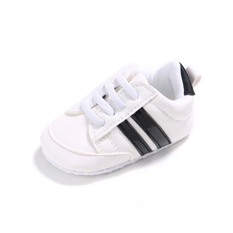 White Baby Shoes Casual Shoes For Boys And Girls Soft Bottom Shoes Sneakers For Fresh Comfort Fashion First Walkers