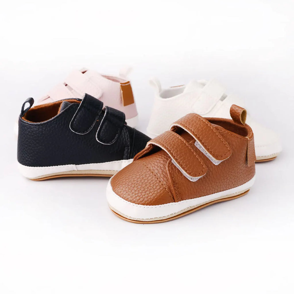 Baby shoes,Spring and Autumn baby shoes 0-1 year old baby shoes Double Velcro casual soft sole non-slip low top toddler shoes