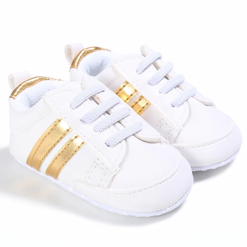 White Baby Shoes Casual Shoes For Boys And Girls Soft Bottom Shoes Sneakers For Fresh Comfort Fashion First Walkers