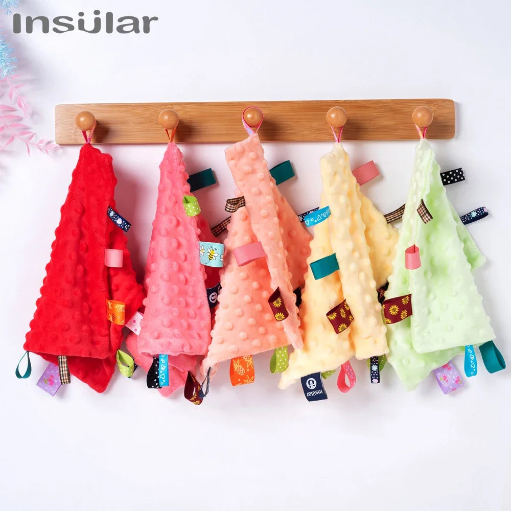 Newborn Baby Cotton Soothe Appease Towel Calm Wipes Kids Infant Towel Blanket Cute Soft Square  Plush Comforting Taggies Blanket
