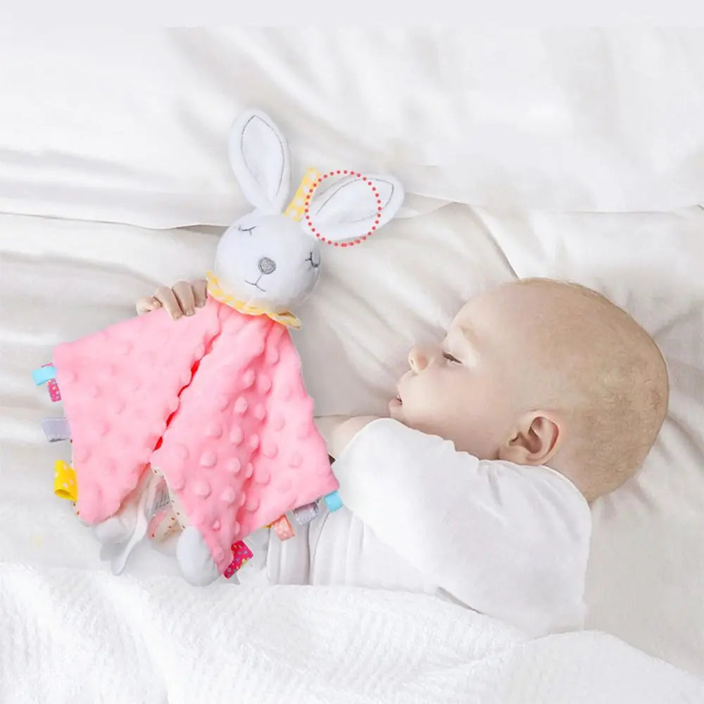 Comforter Baby Security Soothing Towel Snuggle Toy Silicone Teether Newborn Saliva Towel Adorable Stuffed Animal