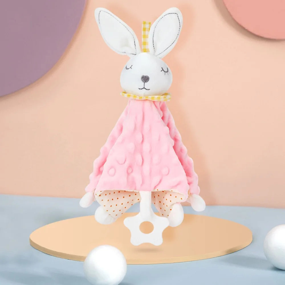 Comforter Baby Security Soothing Towel Snuggle Toy Silicone Teether Newborn Saliva Towel Adorable Stuffed Animal