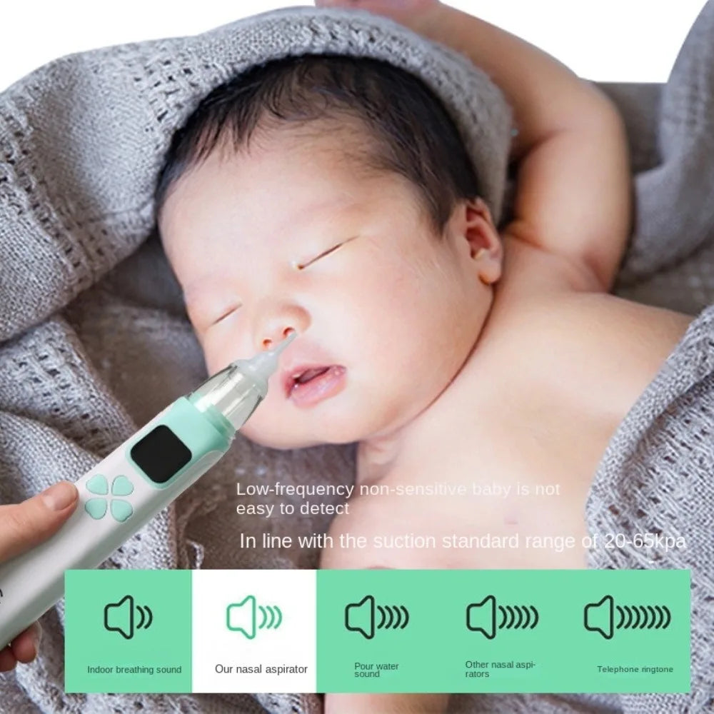 Electric Baby Nasal Aspirator Safety Silent Baby Nasal Inhaler USB Charging Nasal Obstruction Rhinitis Nose Cleaner For Newborns