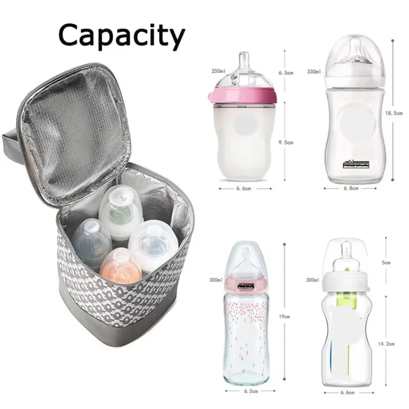 Baby Insulation Breast Milk Bottle Thermal Bag Portable Dot Mummy Travel Infant Feeding Milk Keep Warm Stroller Hang Tote