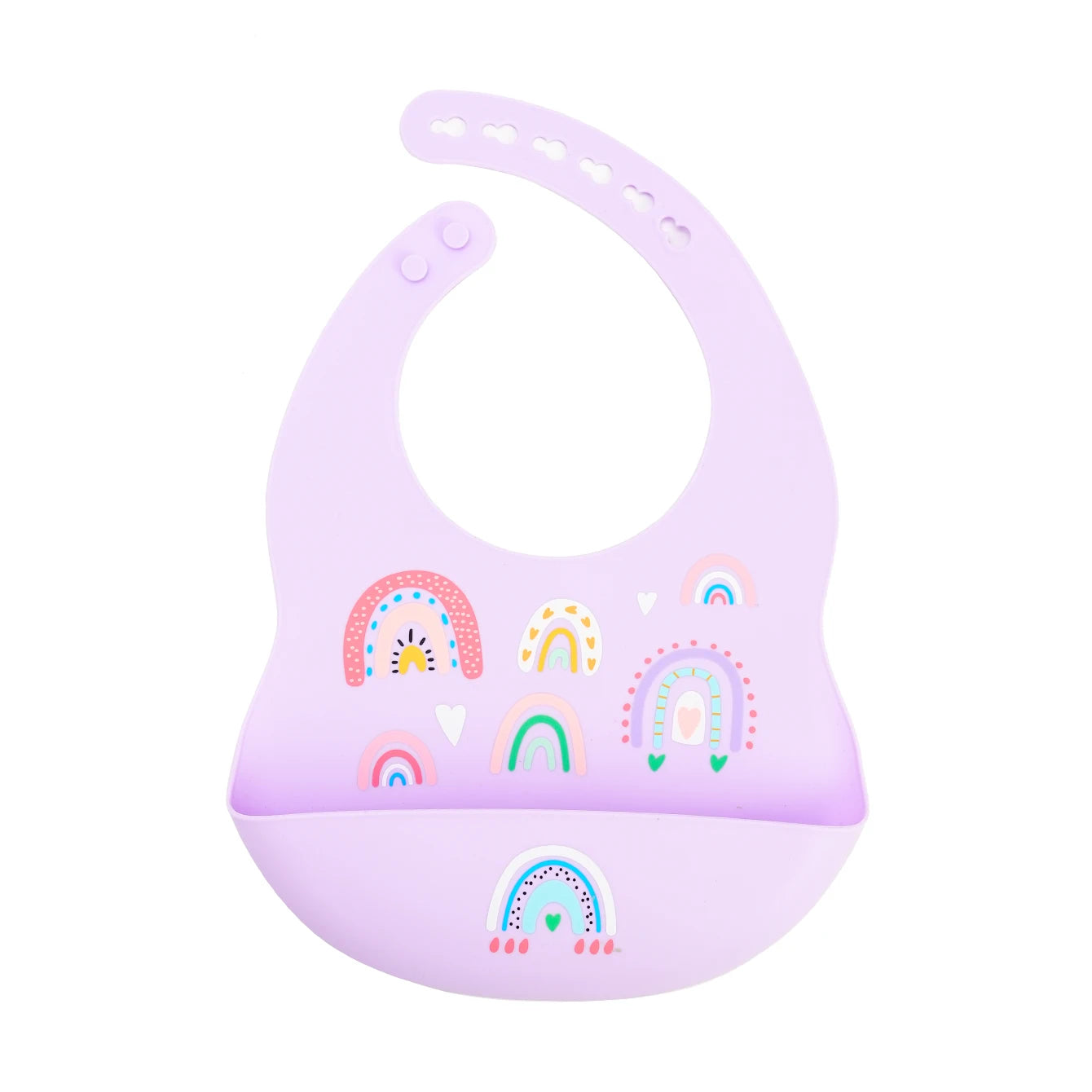 1PCS Baby Silicone Bibs Cartoon Pattern Baby Bib Waterproof Baby Items Adjustable Cute Kids Drool Towels Cute Cartoon Pattern
