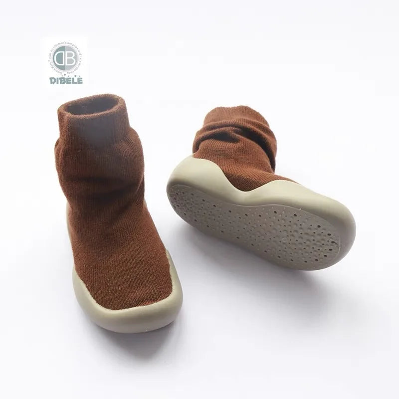 Baby Walking Shoes Spring and Autumn Children's Solid Color Anti Slip Children's Shoes Socks Floor Socks for Boys and Girls