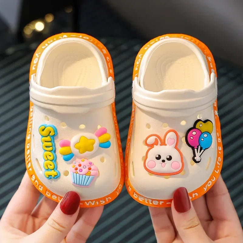 Summer Children Garden Slippers Shoes Boys&Girls Beach Sandal Kids Lightweight Breathable Cute Cartoon Slip Baby Slippers