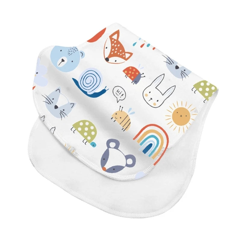 2-Layer Burp Cloth Newborn Bibs Absorbent Baby Feeding Teething Bibs Soft-Cotton Burp Cloths for Babies Baby Shower-Gift