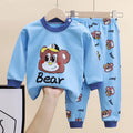 Autumn Kids Cartoon Pajama Sets Spring Girls Boys Print Sleepwear Suits Baby Long Sleeve T-Shirt+Pants 2Pcs Outfits Clothes 0-8Y