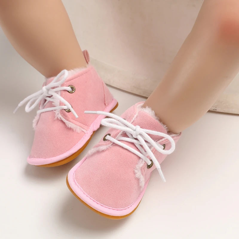 Baby shoes, winter warm baby snow boots, wool soft soled shoes, newborn indoor sports shoes, toddler first generation walking sh