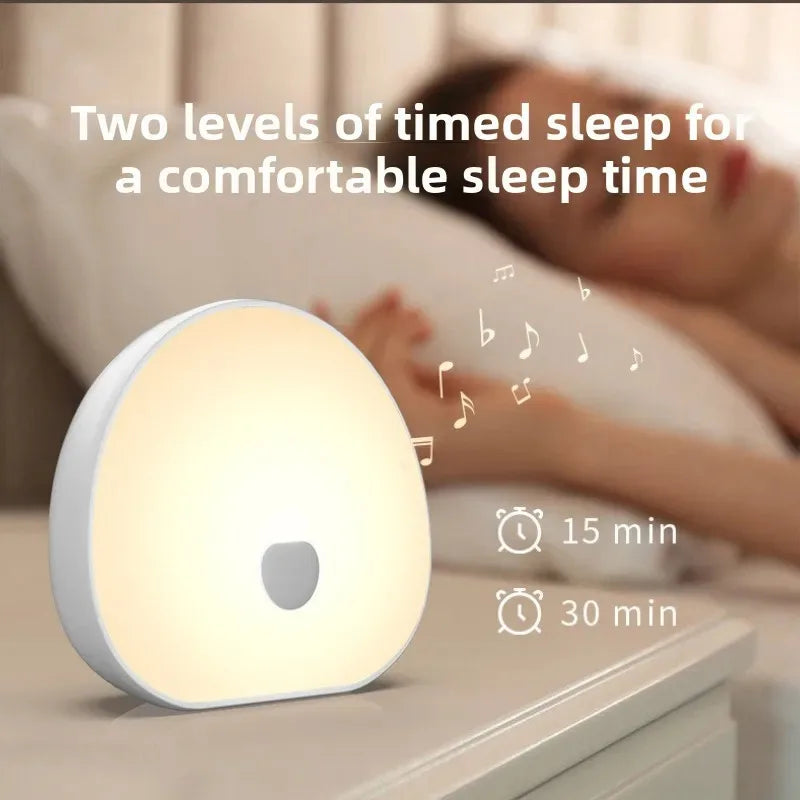 Sleep White Noise Machine with Soothing Sound Touchable Rechargeable LED Night Light Relaxing Audio & Sleep Lamp for Baby.