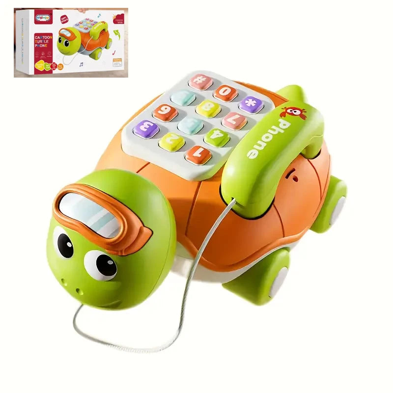 Musical Turtle Crawling baby Toys Interactive Baby Phone Toy with Piano Music Lights Toddlers Early Learning Educational Toys