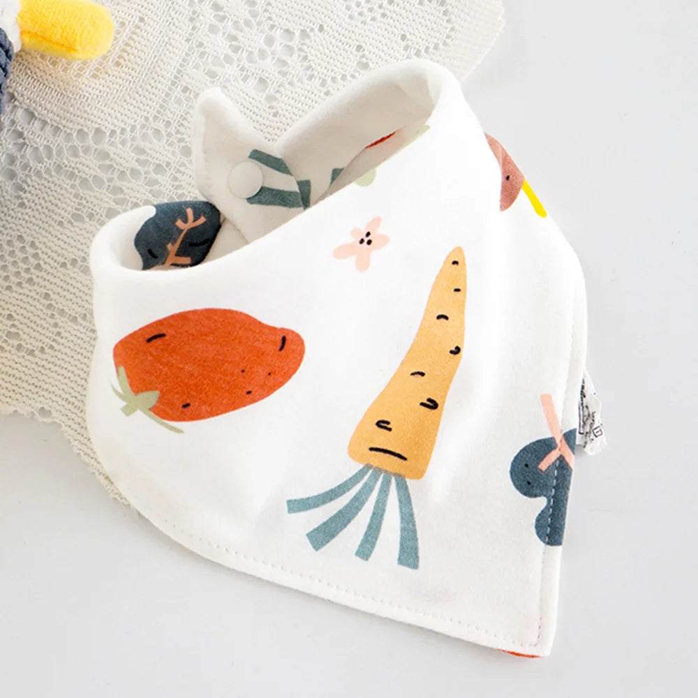 Baby Bibs Cotton Cute Animal Print Saliva Towel Bandana Bibs Newborn Teething Drooling Bib Unisex Feeding Apron For Boy Girl