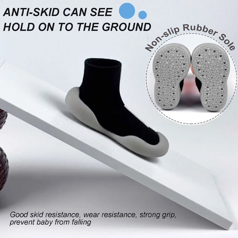 Baby Sock Shoes Anti Slip Toddler First Step Shoe Infant Floor Booties Newborns Rubber Sole Socks Home Slippers for Boys Girls