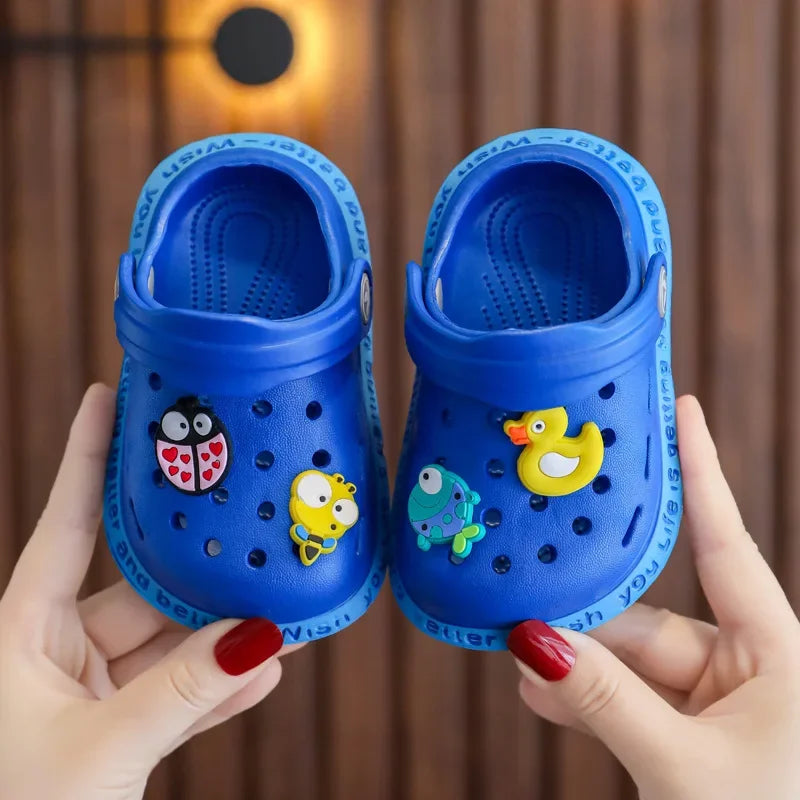 Summer Children Garden Slippers Shoes Boys&Girls Beach Sandal Kids Lightweight Breathable Cute Cartoon Slip Baby Slippers