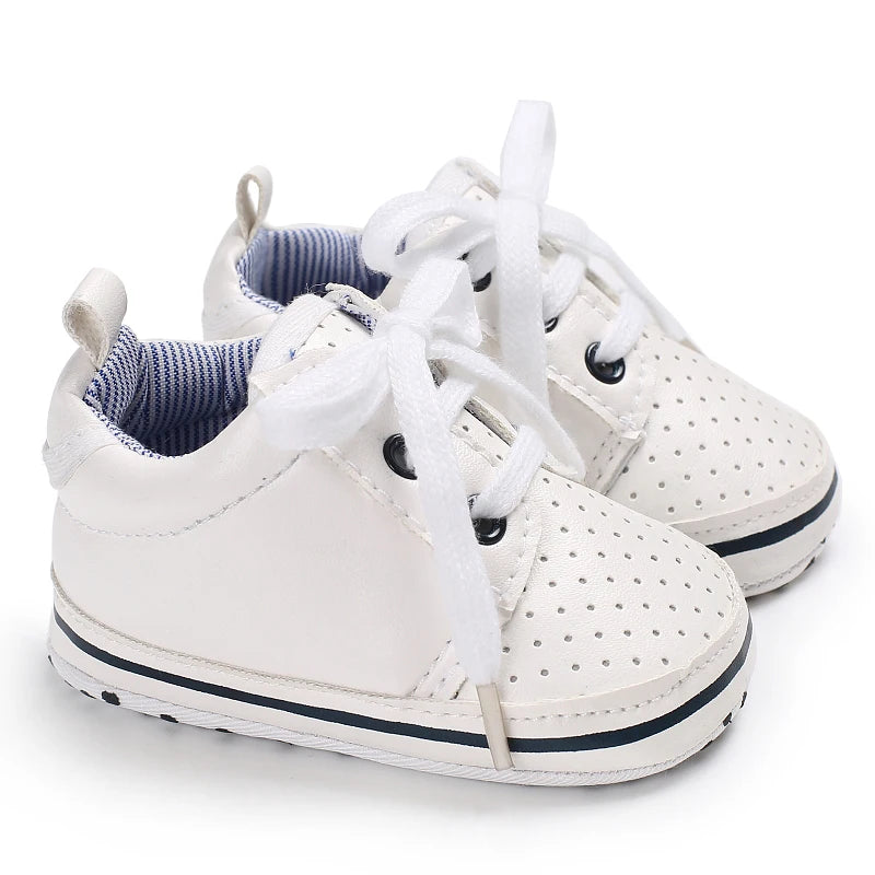 White Baby Shoes Casual Shoes For Boys And Girls Soft Bottom Shoes Sneakers For Fresh Comfort Fashion First Walkers