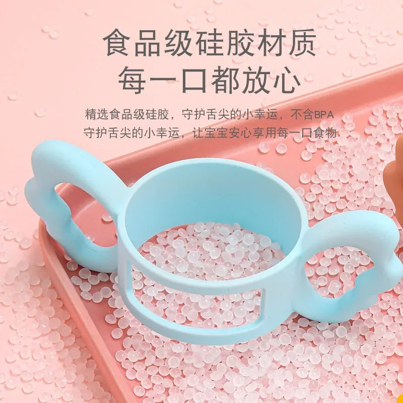 Baby Silicone Bottle Handles for Wide Mouth Neck Can Accommodate Most Bottles Easy Carry Handle Baby Bottle Accessories