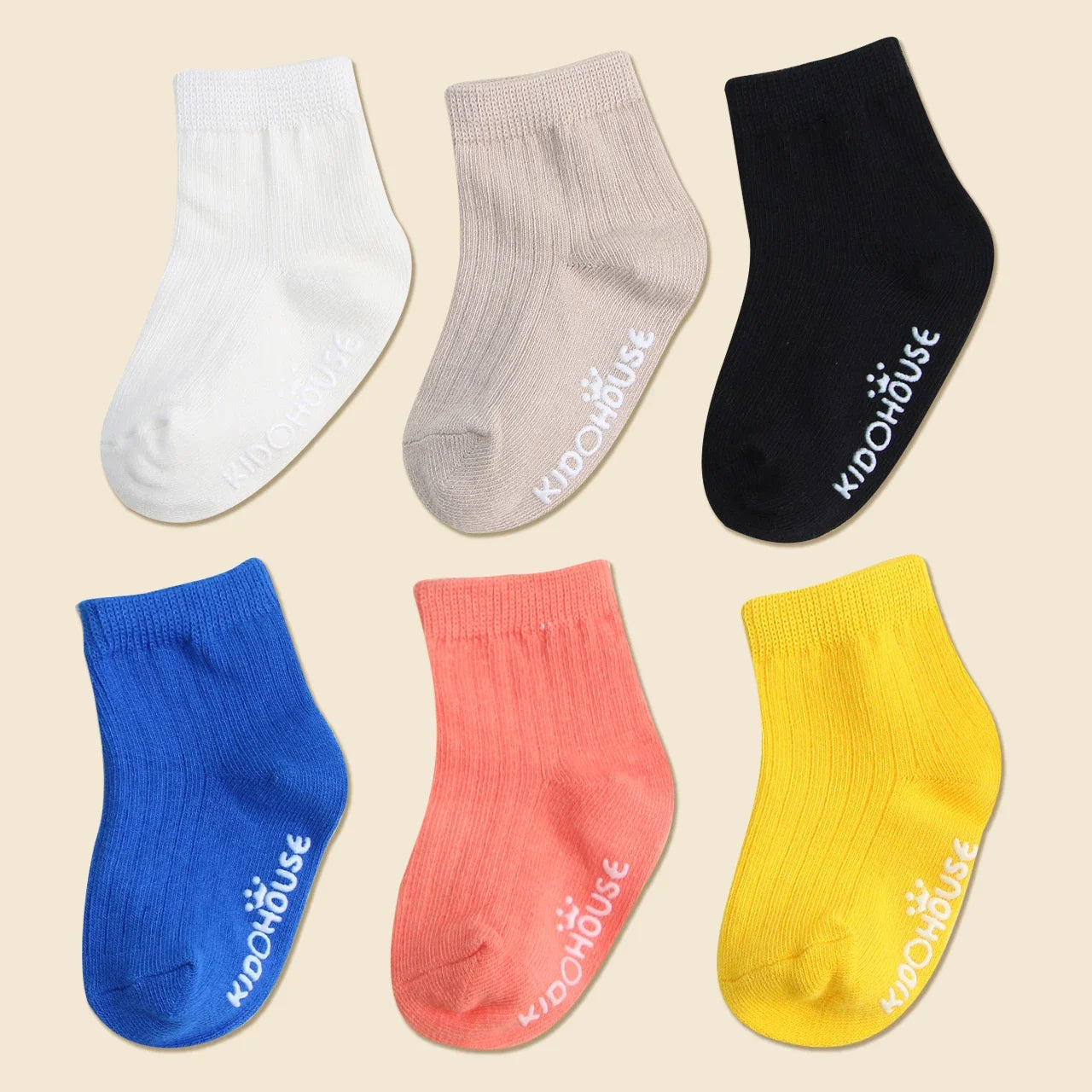 Baby Anti-Slip Socks Spring New Solid Color Newborn Soft Cotton Middle Tube Socks Toddler Kids Indoor Casual Floor Socks