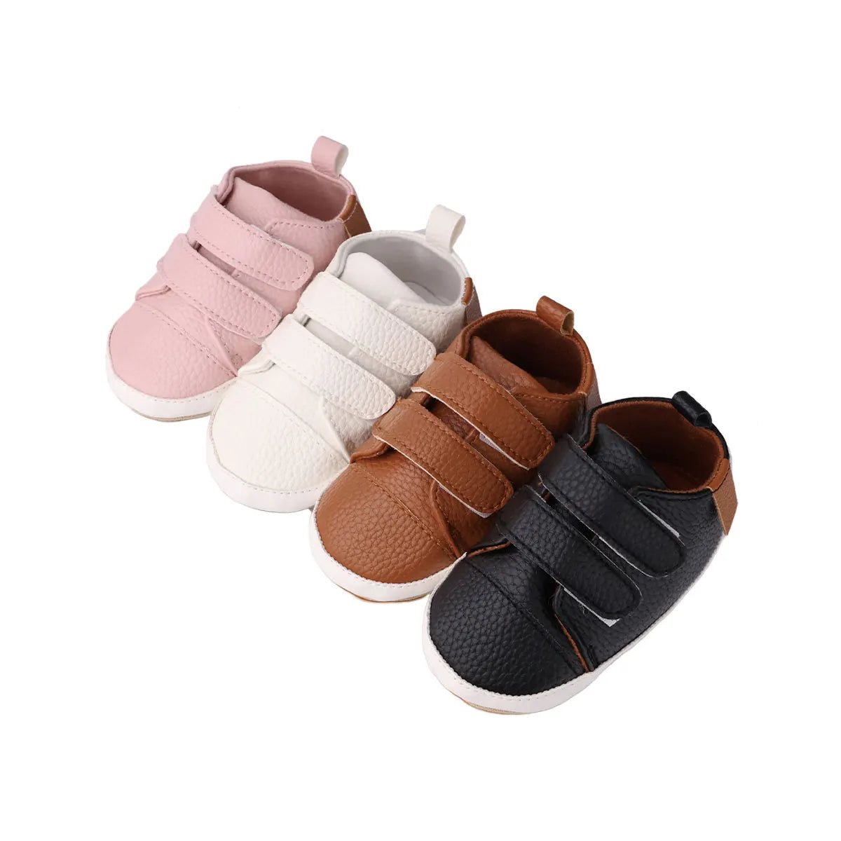 Baby shoes,Spring and Autumn baby shoes 0-1 year old baby shoes Double Velcro casual soft sole non-slip low top toddler shoes