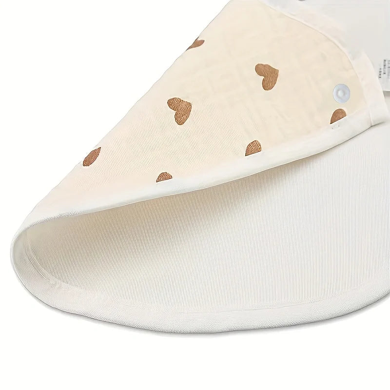 2pcs Newborn Baby Cotton Gauze Bibs Waterproof Infant Boys Girls Burp Cloths Printing Scarf Toddler Saliva Towel Feeding Stuff