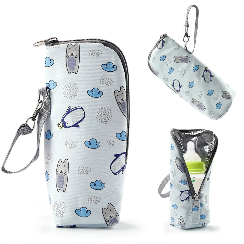 Portable Baby Bottle Bag Travel Case With Insulated Designing Milk Bottle Organiser For Travel And Outdoor Feeding