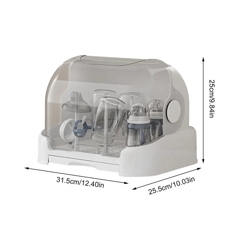 Dustproof Baby Bottle Organizer, For Breast Milk Storage-Covered Bacterial Protection Container, Kitchen And Bambino Bathroom