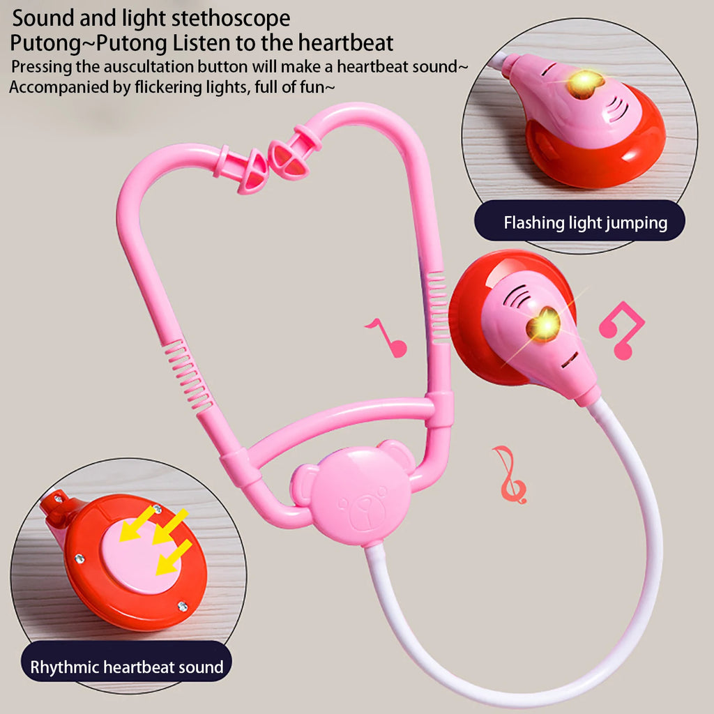 Children's doctor toy set, toolbox, medical play, neglecting injections, stethoscope, etc., medical tool toys