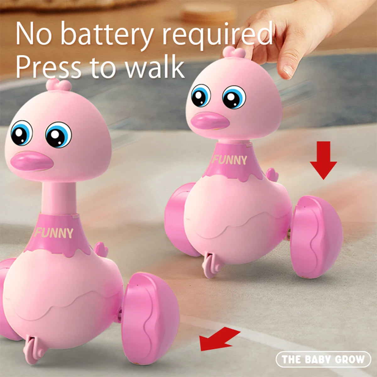 Baby Toy Swing Duck Toy Cartoon Press Vehicles Glide Animal Inertia Pull Back Cars Early Education Toys for Toddlers Boys Girls