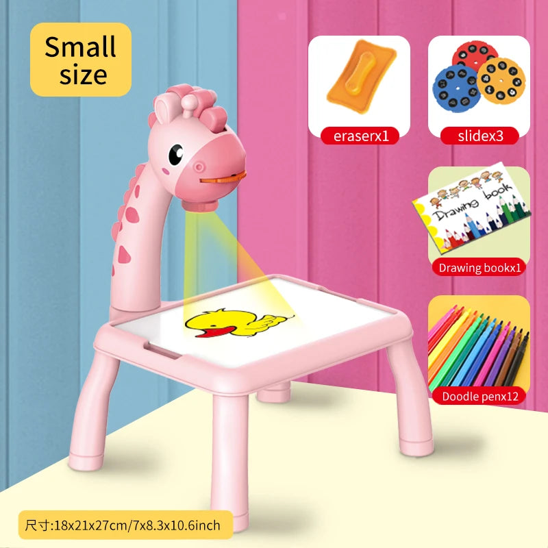 Electric deer projection drawing board multi-functional writing board learning drawing can erase coloring educational toys