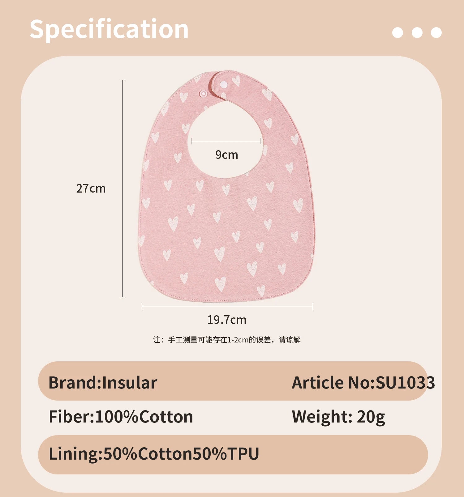 INSULAR Baby Bibs Newborn Cotton Soft Saliva Towel Infant Feeding Cloth Muslin Stuff Printing Pinny Waterproof U-shaped 3 Layers