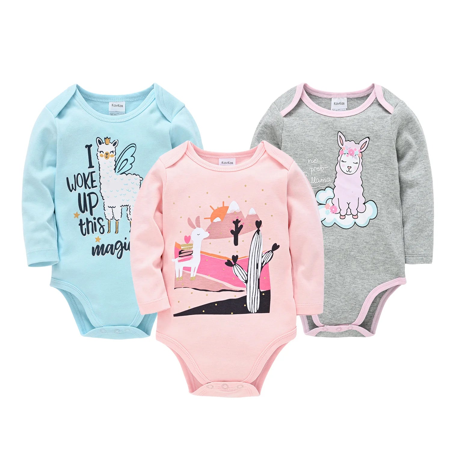 3/6 Pcs/Set  Baby Girls Clothing Set Red Deer Christmas Cute Printing Baby Bodysuit Long Sleeve Kids Rompers Cotton for 3-24M