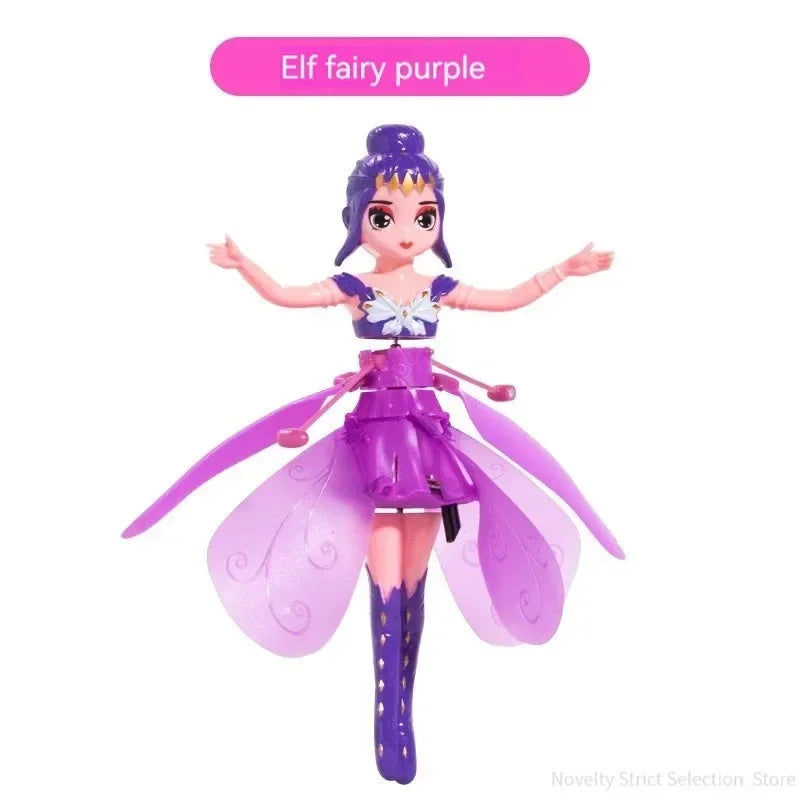 Little Princess Rotating Luminous Helicopter Doll Dancing Plane Gesture Induction Flying Toy Christmas Gift Holiday Gift