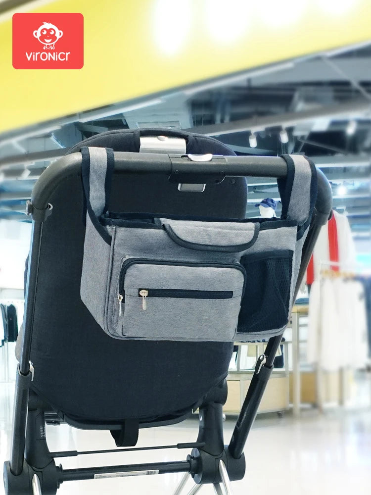 Baby Stroller Bag Organizer Carriage Basket Storage Accessories Diaper Nappy Bag Mummy Travel Bag Large Capacity Multifunctional