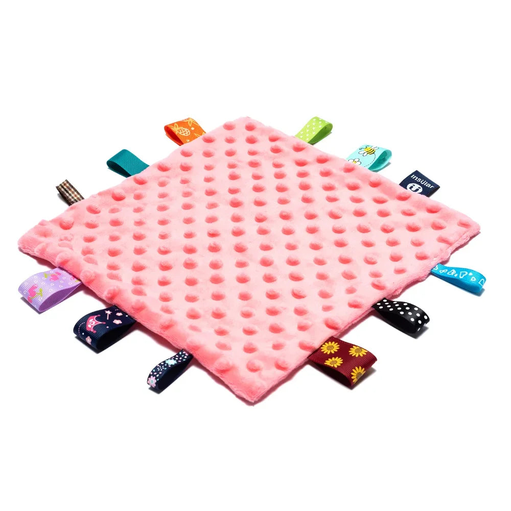 Newborn Baby Cotton Soothe Appease Towel Calm Wipes Kids Infant Towel Blanket Cute Soft Square  Plush Comforting Taggies Blanket