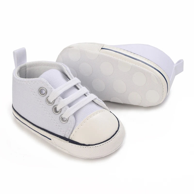 White Baby Shoes Casual Shoes For Boys And Girls Soft Bottom Shoes Sneakers For Fresh Comfort Fashion First Walkers