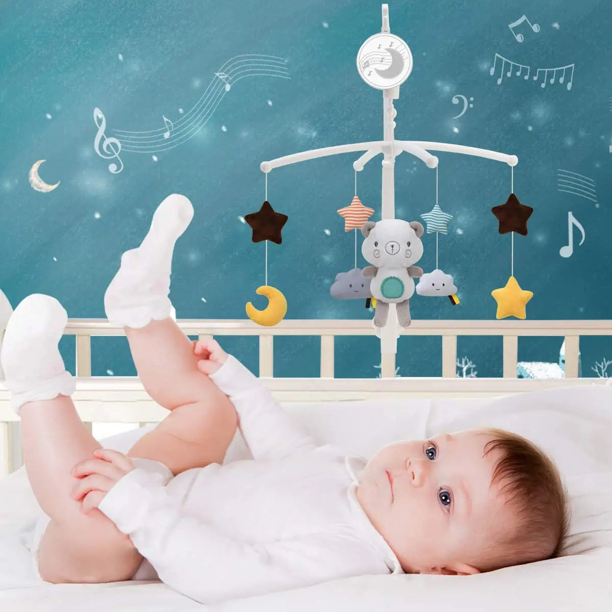 Baby Crib Mobiles Rattles Music Educational Toys Bed Bell Carousel for Cots Infant Baby Toys 0-12 Months for Newborns Gifts