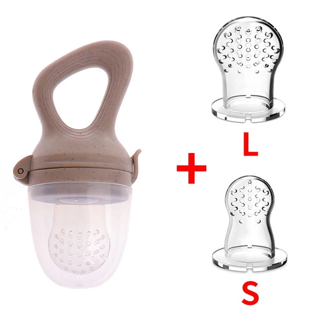 1PCS Silicone Baby Fruit Feeder with Cover Baby Nipple Fresh Food Vegetable Supplement Soother Nibbler Feeding Teething Pacifier