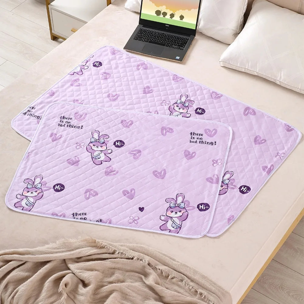 Waterproof Washable Mattress Urine Mat for Baby Toddlers Cute Cartoon Bed Protector Diaper Bedding Urine Pads Cloth Breathable