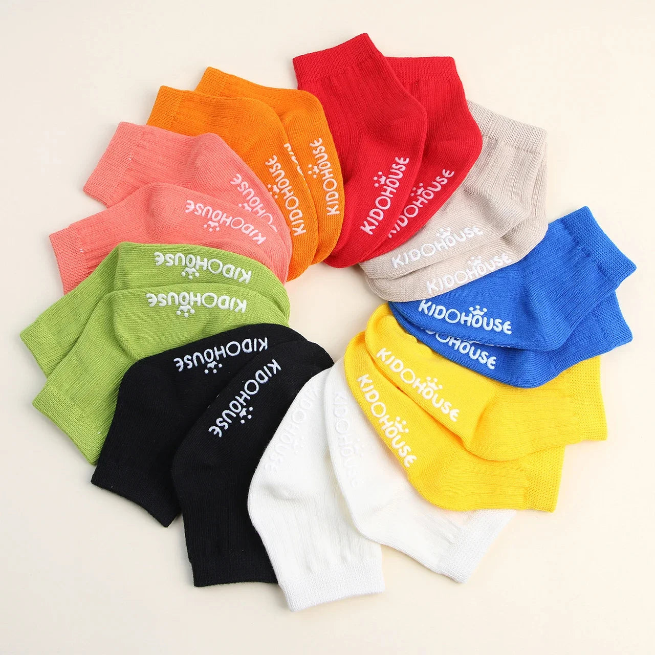 Baby Anti-Slip Socks Spring New Solid Color Newborn Soft Cotton Middle Tube Socks Toddler Kids Indoor Casual Floor Socks
