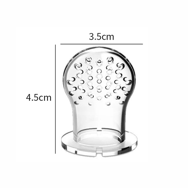 1PCS Silicone Baby Fruit Feeder with Cover Baby Nipple Fresh Food Vegetable Supplement Soother Nibbler Feeding Teething Pacifier