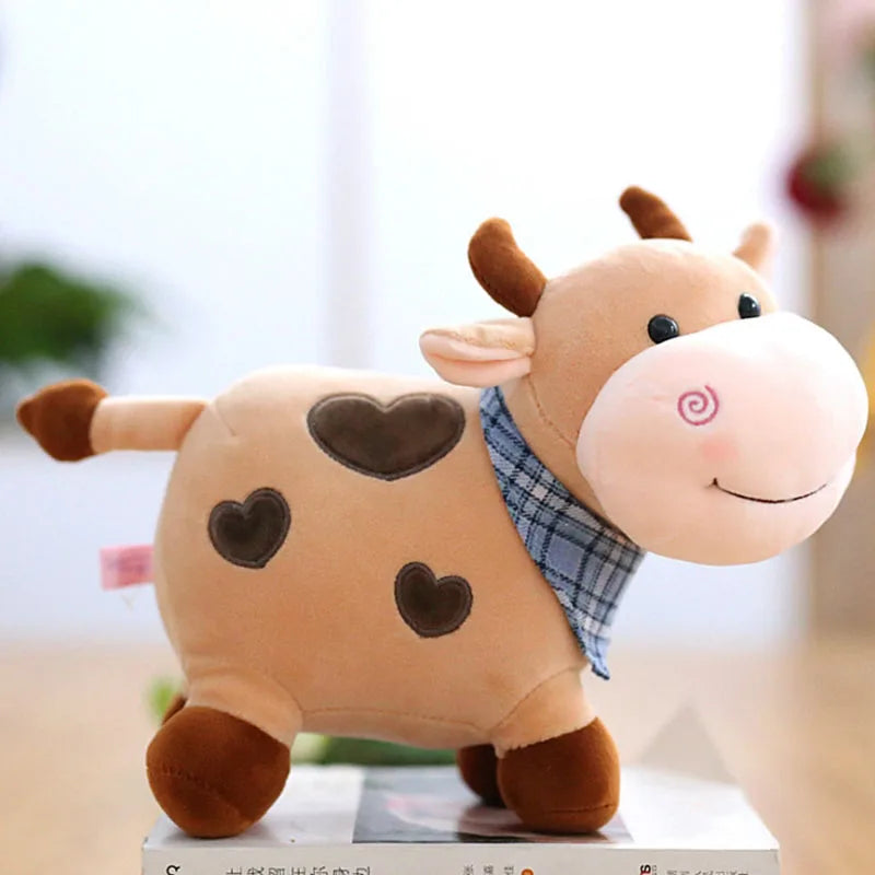 Cartoon Cute Cow Plush Toy Soft Animal Cattle Plush Toy Kawaii For Girls Cotton Animal Plush Doll Filled Home Decoration