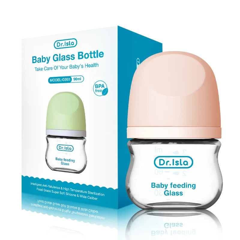 1PCS Newborn Feeding Bottles 90ML/160ML Baby Bottle Glass Bottles Anti-flatulence Milk Feeding Bottles Infant BPA free