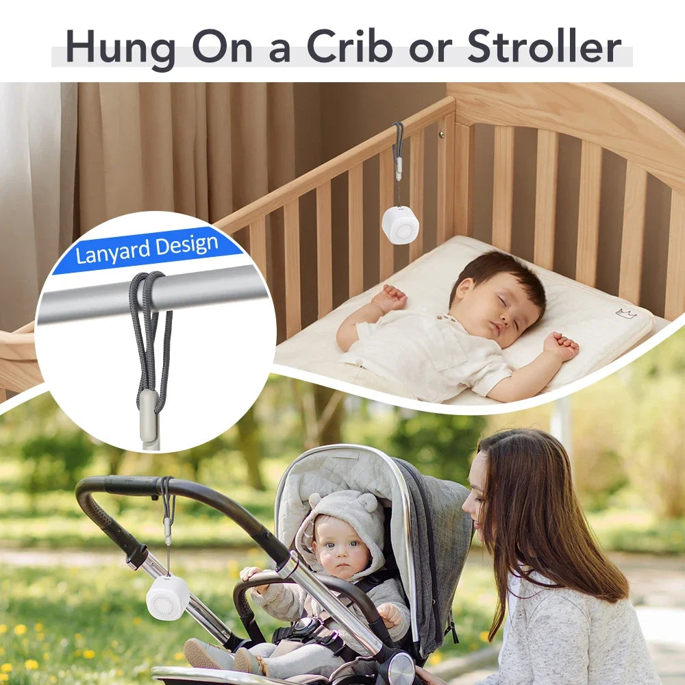 White Noise Machine 10 Soothing Sounds Sleep Sounds Machine with Night Light Time Rechargeable Sleep Aid Device for Baby Adult